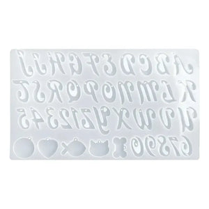 Molde De Silicona Letras Cursiva Molde Letras 41cav Cursiva Transparente 41 Cavid