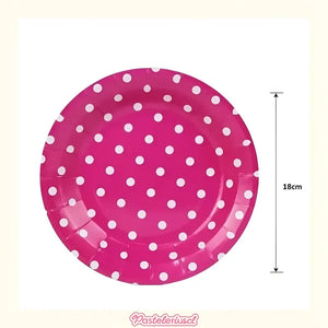10 Platos Desechables Platos Cumpleaños Platos De Papel 18cm Fucsia