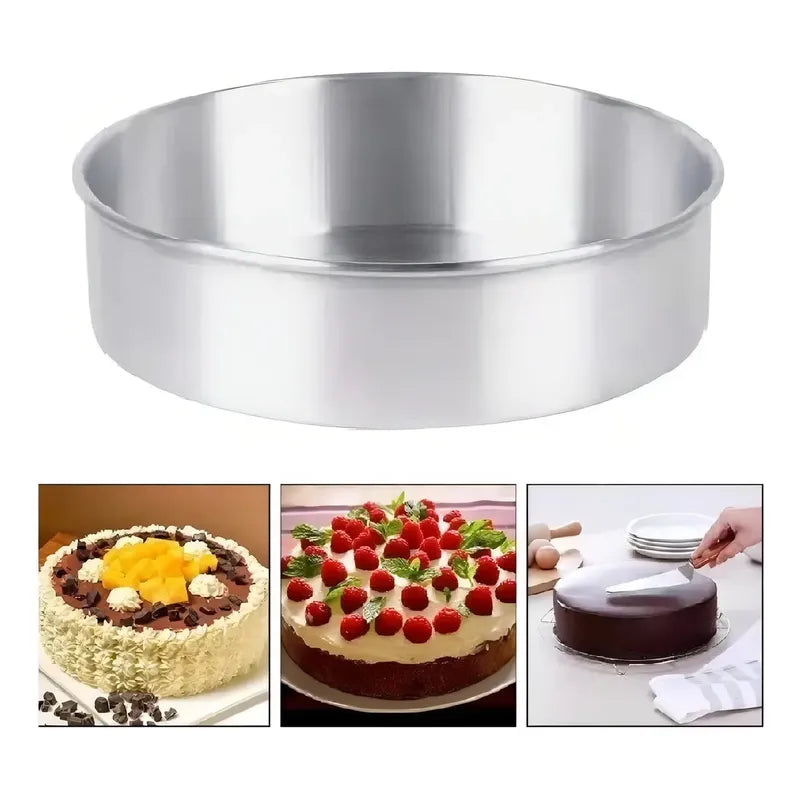 Moldes De Aluminio Para Tortas Molde Queque Molde Torta 28cm Moldes De Aluminio Para Tortas Moldes Queque Redondo Moldes Para Queques Molde Para Torta Insumos Reposteria Pasteleriuscl Plateado