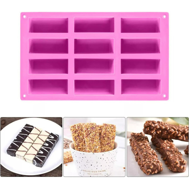 Moldes Silicona Barra Cereal Chocolate Molde Silicona Barra Multicolor