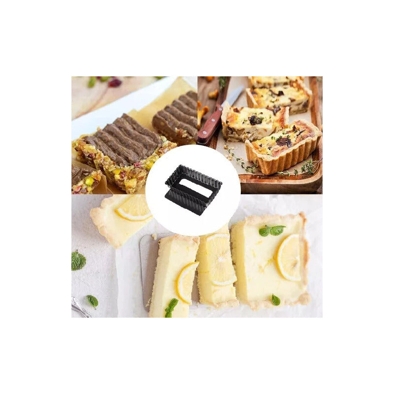 Pack X12 Molde Desmontables Moldes Rectangular Individual Gris