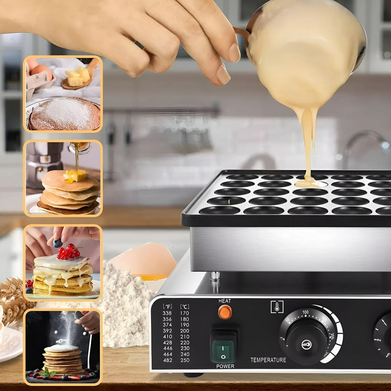 Waffle Mini Panqueques Wafle Panqueques Industrial 36 Cav Plateado / Waffle Mini Panqueques 36 Pcs