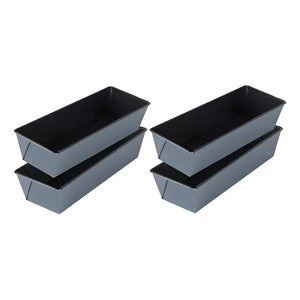Pack X4 Molde Pan Molde Para Pan De Molde Rectangular 35cm Gris Claro