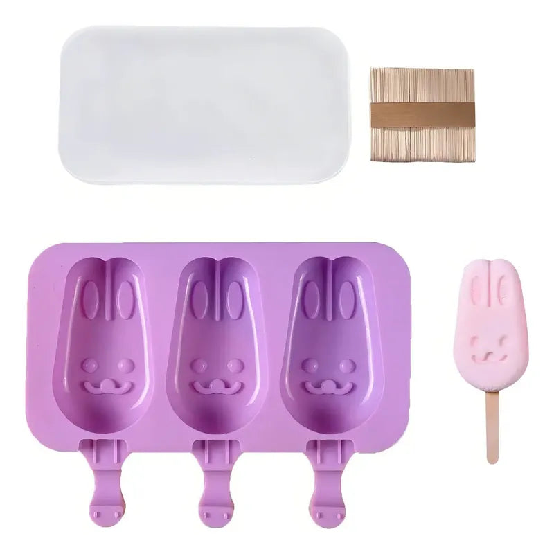 Moldes De Silicona Para Helados Molde Paletas Helado Conejo Molde De Helados Paletas De Helado Moldes De Silicona Moldes De Helados Multicolor Pasteleriuscl
