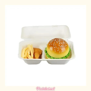 200 Bandejas Plumavit Bandeja Rectangular C/ Division Bandeja Alimentos De Colegio Bandejas De Plumavit Para Colacion... Blanco