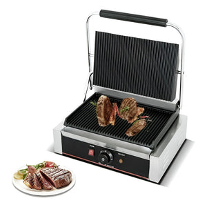Panini Sandwichera Tostadora Sandwichera Panini Grill 1800w Plateado