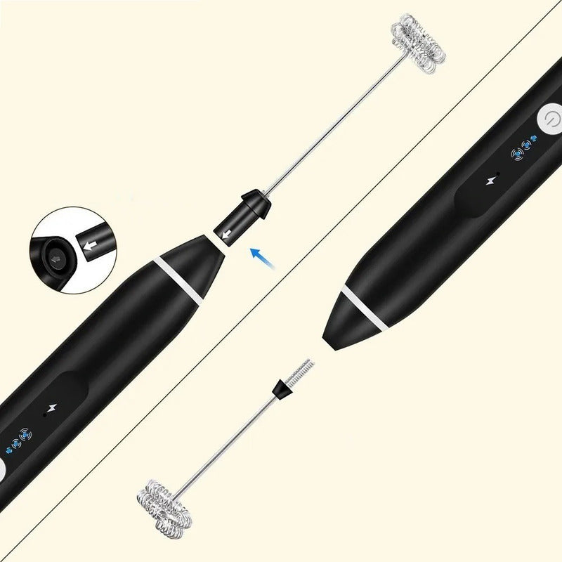 Batidora Electrica Batidora De Mano Espumador Batidoras W-36 Negro