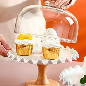 Base Para Torta Base Para Cupcakes Porta Tortas C/tapa 26cm