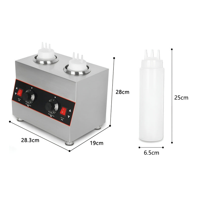 Dispensador Salsas Botellas Dispensadoras Envases 650ml Plateado