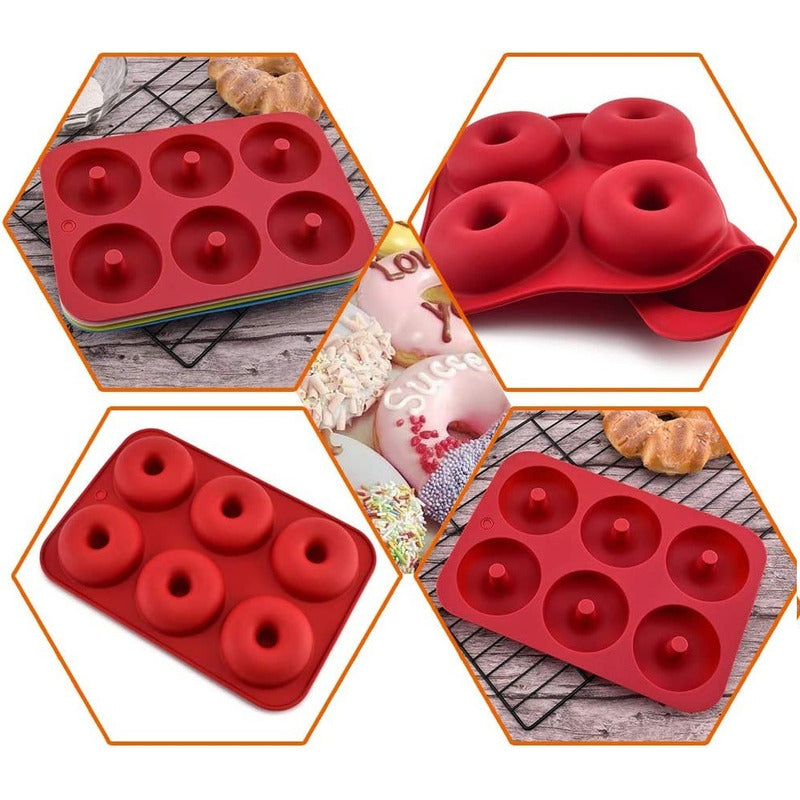 Moldes Silicona Donas Moldes De Silicona Donut Molde Dona Multicolor