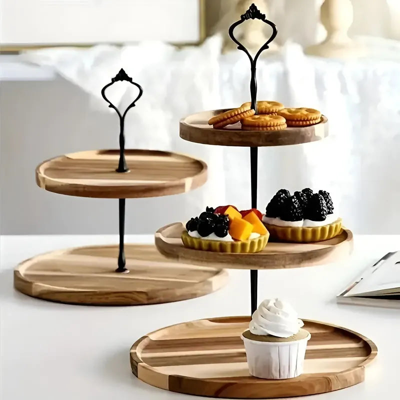 Porta Cupcakes Base Para Cupcakes Alzadores Candy Bar 3niv Marrón / Porta Cupcake Madera 3 Niv