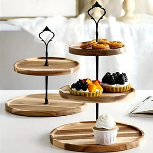 Porta Cupcakes Base Para Cupcakes Alzadores Candy Bar 3niv Marrón / Porta Cupcake Madera 3 Niv