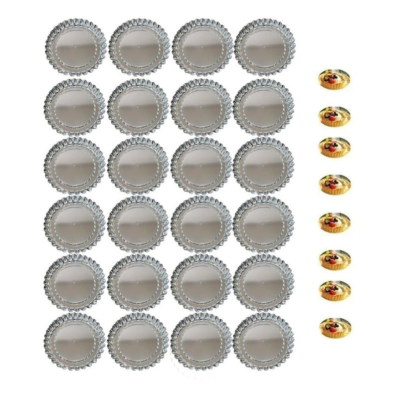 Pack 24 Moldes De Tartaleta Molde Tarta Individual Fija 10,5