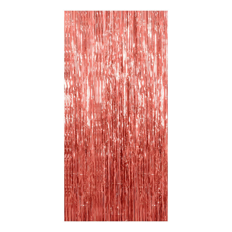 Guirnalda Cortina Metalica Cortina Decorativa Cumpleaños Rosa Gold 111574