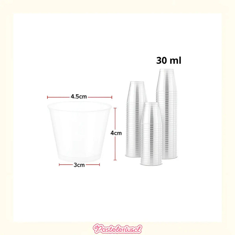 X100 Pocillos Para Postres Vasos Plasticos Vasos Shot 30ml Transparente / Pocillos Para Postres / 30ml Vasos Pequeños Reutilizables Cuencos Transparentes Para Servir Dulces Pocillos Pasteleriuscl