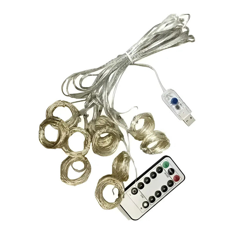 Cortina De Luces Luces Decorativas Guirnaldas Led Cortina Led Luces De Navidad Cortina Led Luces Adorno Navidad Exterior... Amarillo