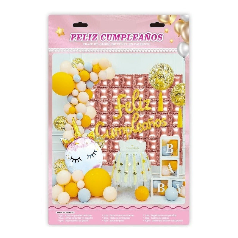 Pack 51 Globos Cumpleaños Globos Feliz Cumpleaños Globo 1976 Multicolor Cumpleaños