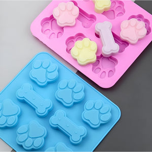 Set X4 Moldes Silicona Reposteria Chocolate Mascotas 8cavi Multicolor / Molde Mascotas 8cavid