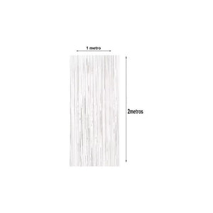 Guirnalda Cortina Metálicas Cortina De Cumpleaño Blanco 2x1m