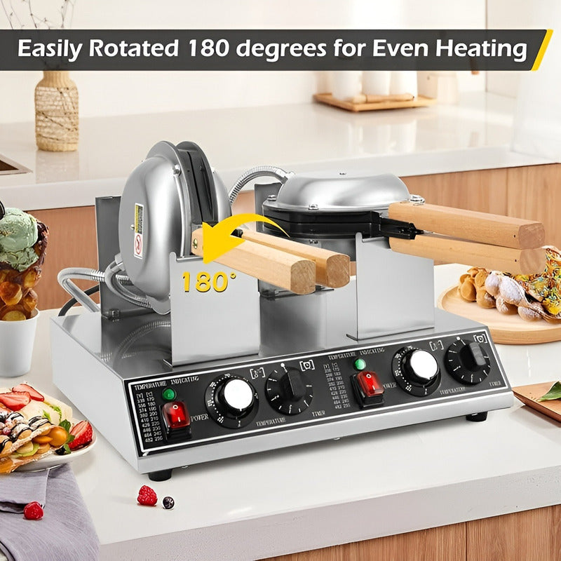 Waflera Doble Wuafleras Wafleras Con Formas Waffles Burbuja Gris / Wafflera Doble Burbuja