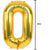 Globo De Numero 0 Globo Decoracion Cumpleaños Globo De 40cm Dorado