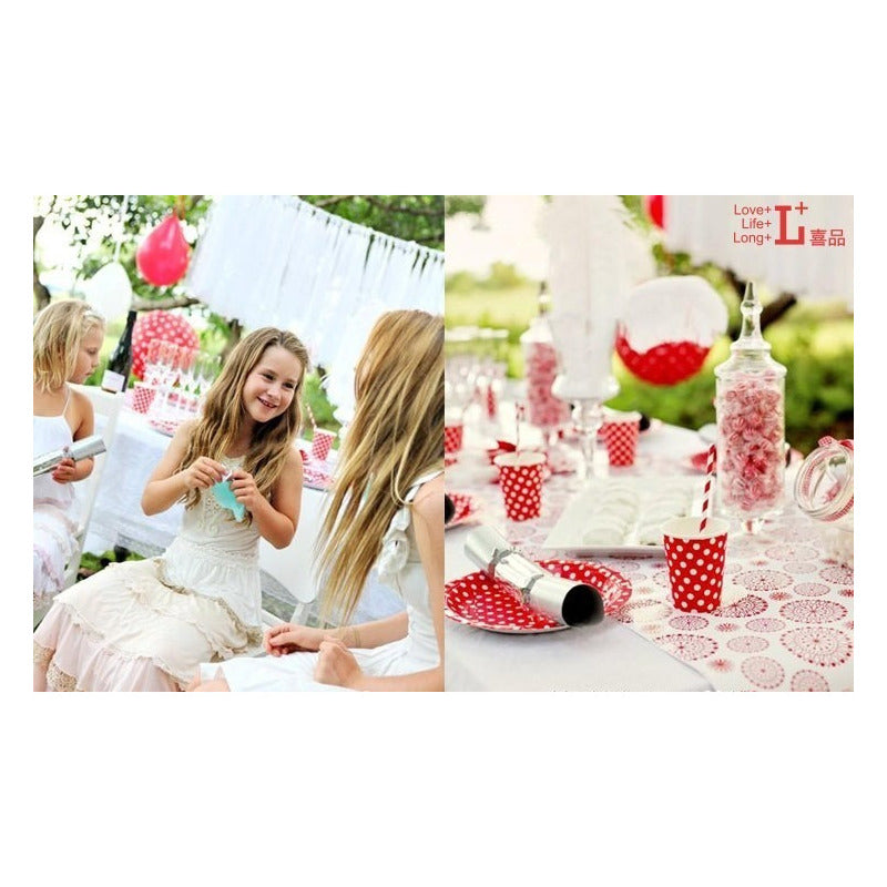 X10 Vasos Desechables Decoración Vaso Cumpleaños Rojo 1619