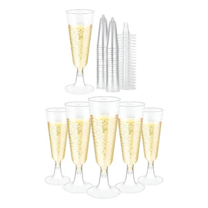 60 Copas Champagne Copa Acrilico Flauta Copas Champaña 5oz Transparente