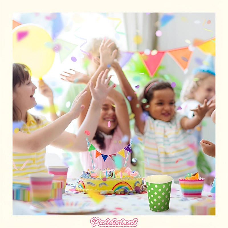 Vasos Desechables Suministros Fiestas Platos De Papel 18cm Verde Lima