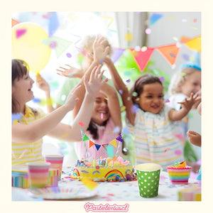 Vasos Desechables Suministros Fiestas Platos De Papel 18cm Verde Lima