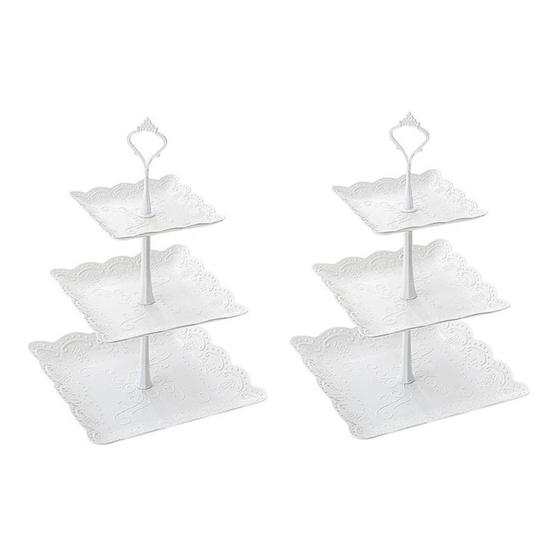 Pack X2 Porta Torta Porta Cupcakes  Torre Porta Cupcake