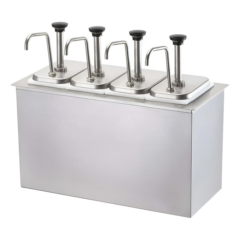 Dispensador De Salsa Dispensador Bomba Dosificador Salsa 8l Plateado / Dispensador De 4 Bomba