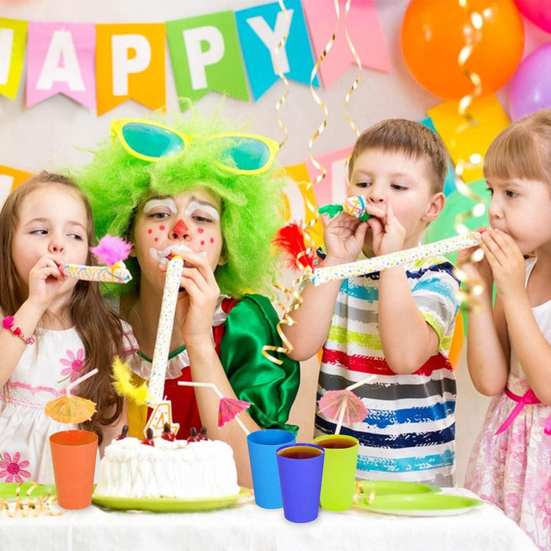 12 Set De Vasos Vasos Plastico Vasos Reutilizables De Fiesta - Multicolor