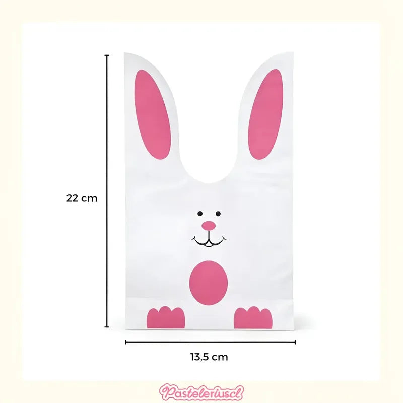 Pack X150 Bolsas De Dulces De Pascua Chocolates Bolsas De Regalos Para Niños Bolsa Con Diseño Conejo De Pascua 22x13cm... Rosa Bolsas Conejo De Pascua