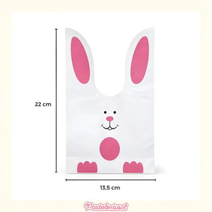 Pack X150 Bolsas De Dulces De Pascua Chocolates Bolsas De Regalos Para Niños Bolsa Con Diseño Conejo De Pascua 22x13cm... Rosa Bolsas Conejo De Pascua
