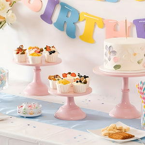 Set 3 Porta Tortas Base Para Tortas Porta Cupcake Exhibicion