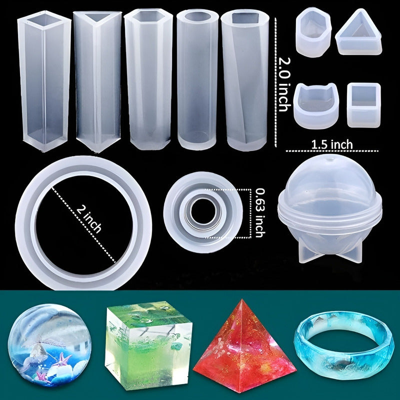 Kit Resina Moldes De Resina Epoxica Artesanias Aros 85pcs - Multicolor / Moldes De Resina 85 Pcs