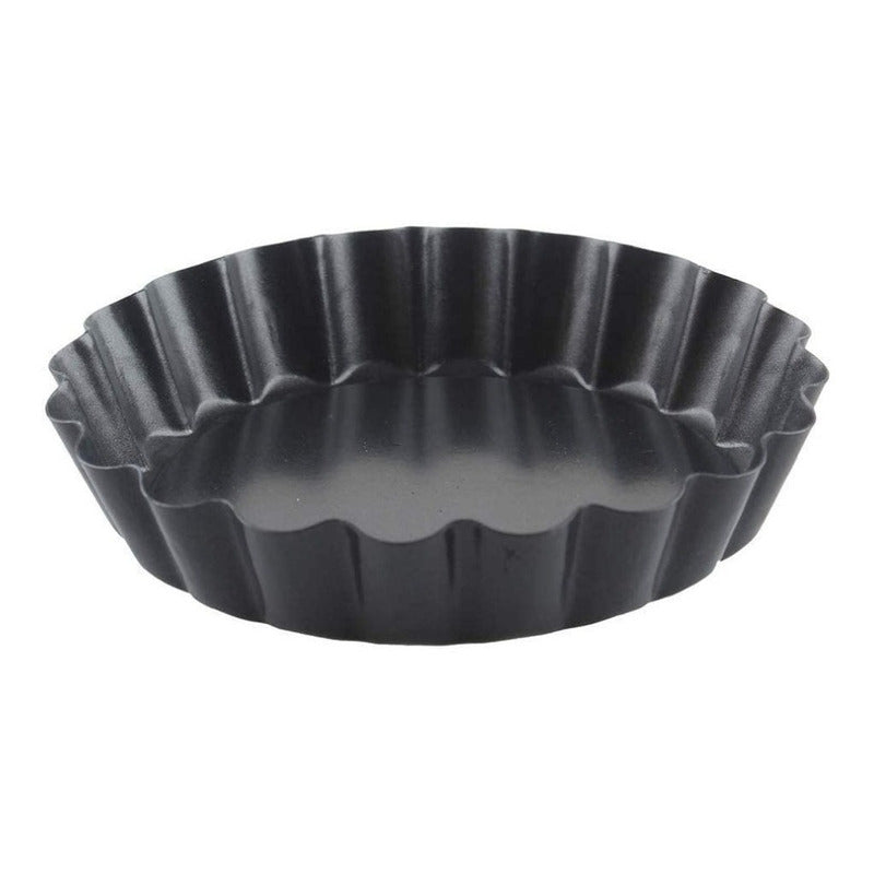 Pack 24 Moldes Tartaleta Desmontable Tarta Individual 10,5cm Gris