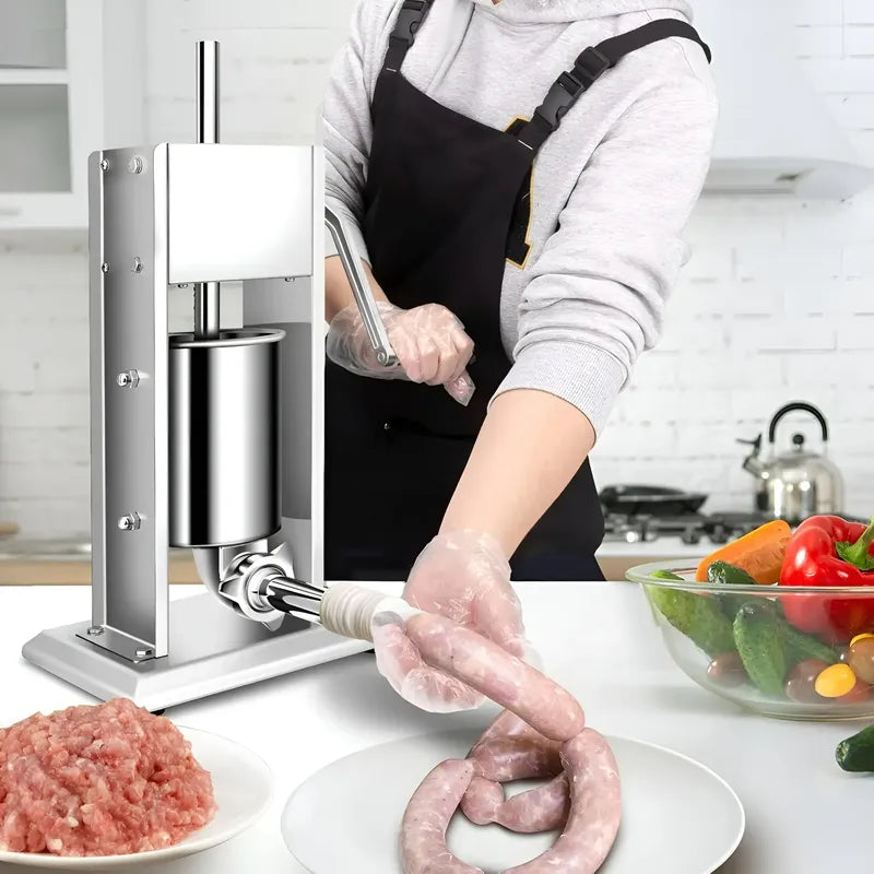 Embutidoras Manual Embutidora Vertical Acero Inoxidable 12l Plateado