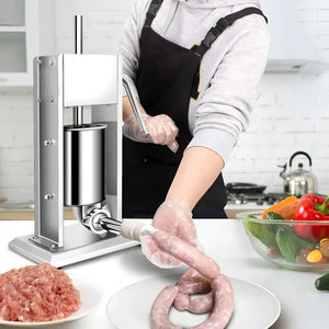 Embutidoras Manual Embutidora Vertical Acero Inoxidable 12l Plateado
