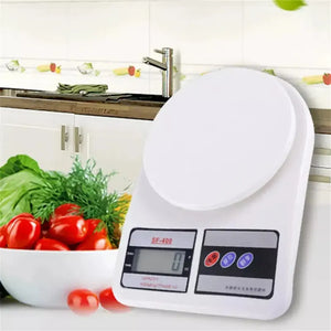 Balanza Pesa Digital Para Cocina Comercio 1g A 10kg Pesa Cocina Digital Pesas Para Cocina Balanza Digital Pesa Gramera... 10 Kg Blanco