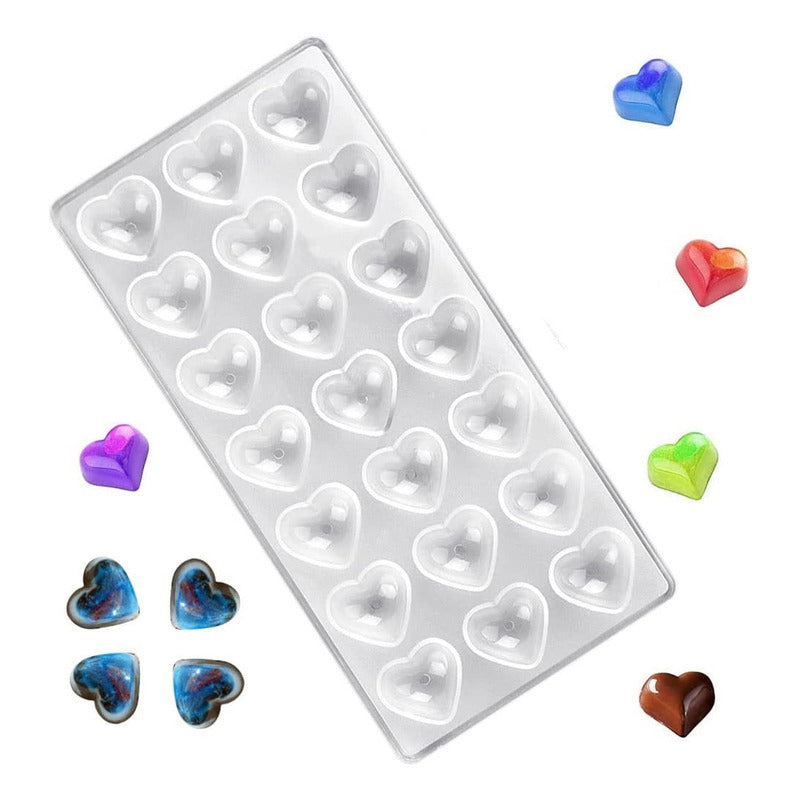 Molde Chocolate Acrilico Molde De Chocolate Molde De Corazón Transparente
