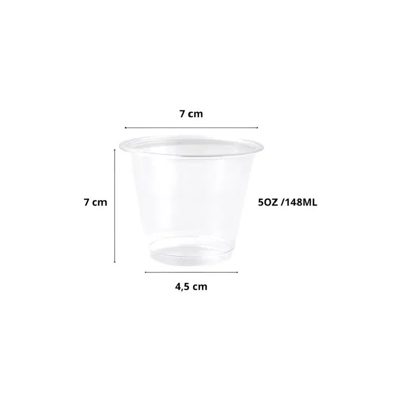 X50 Vasos Plásticos Desechables 5oz Vasos Desechables Para Bebidas Frías 5oz 148ml Vasos Descartables 5oz Vasos... Transparente