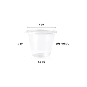 X50 Vasos Plásticos Desechables 5oz Vasos Desechables Para Bebidas Frías 5oz 148ml Vasos Descartables 5oz Vasos... Transparente