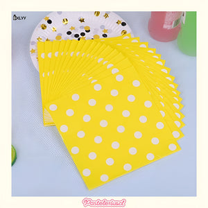 Servilletas Desechables Platos De Papel Suministro De Fiesta Amarillo