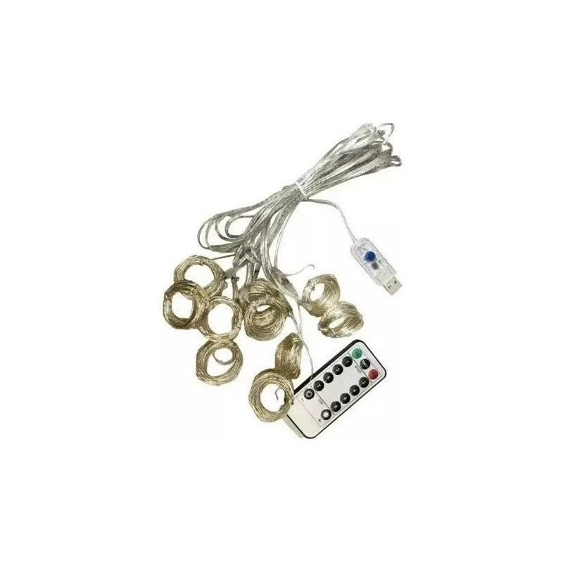 Cortina De Luces Led Cortina Luces Luces Navideñas Control Amarillo