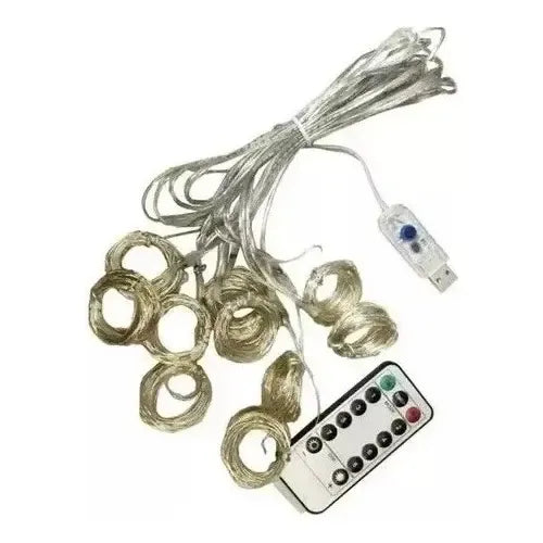 Cortina De Luces Led Cortina Luces Luces Navideñas Control Calida 0989ww Calida 0989ww