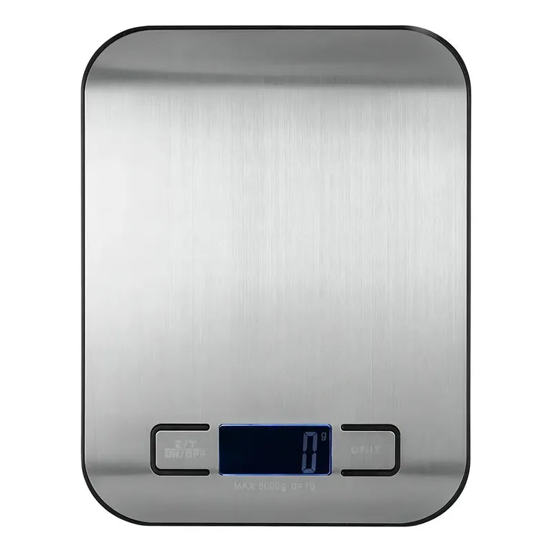 Báscula De Cocina Digital De Acero Inoxidable Para Alimentos Con Tara Y 5 Kg De Capacidad Plateado 5 G