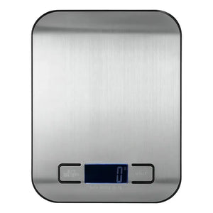 Báscula De Cocina Digital De Acero Inoxidable Para Alimentos Con Tara Y 5 Kg De Capacidad Plateado 5 G