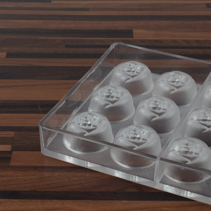 Pack X2 Molde Chocolate Acrilico Molde De Chocolate Rosas Transparente