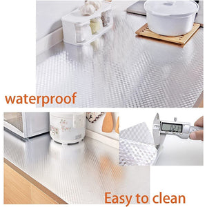 Papel Mural Cocina Papel Aluminio Autoadhesivo Laminas 3mts